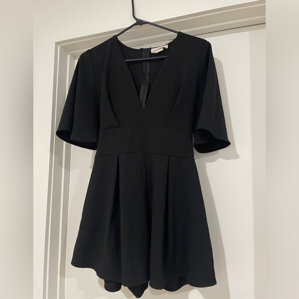 These Three Boutique Black Short Sleeve Romper